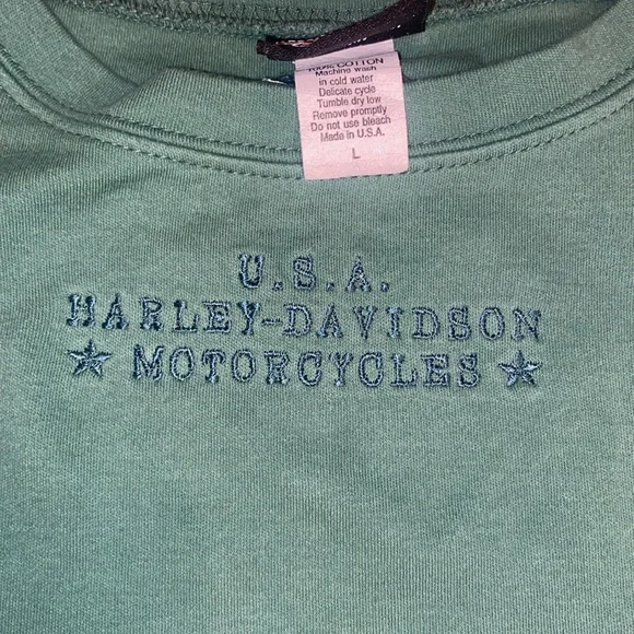 Harley Davidson Excellent like new condition size large crop top - Picture 9 of 9